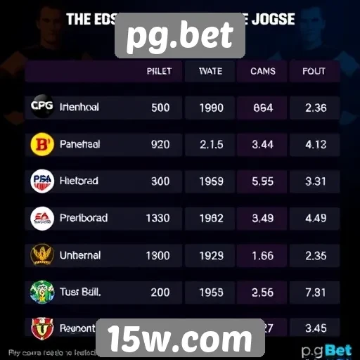 Estatísticas de jogos populares no pg.bet